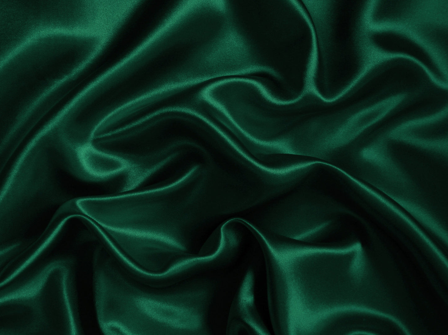 100% Silk Charmeuse - "Emerald Green" (PANTONE 3435 C)