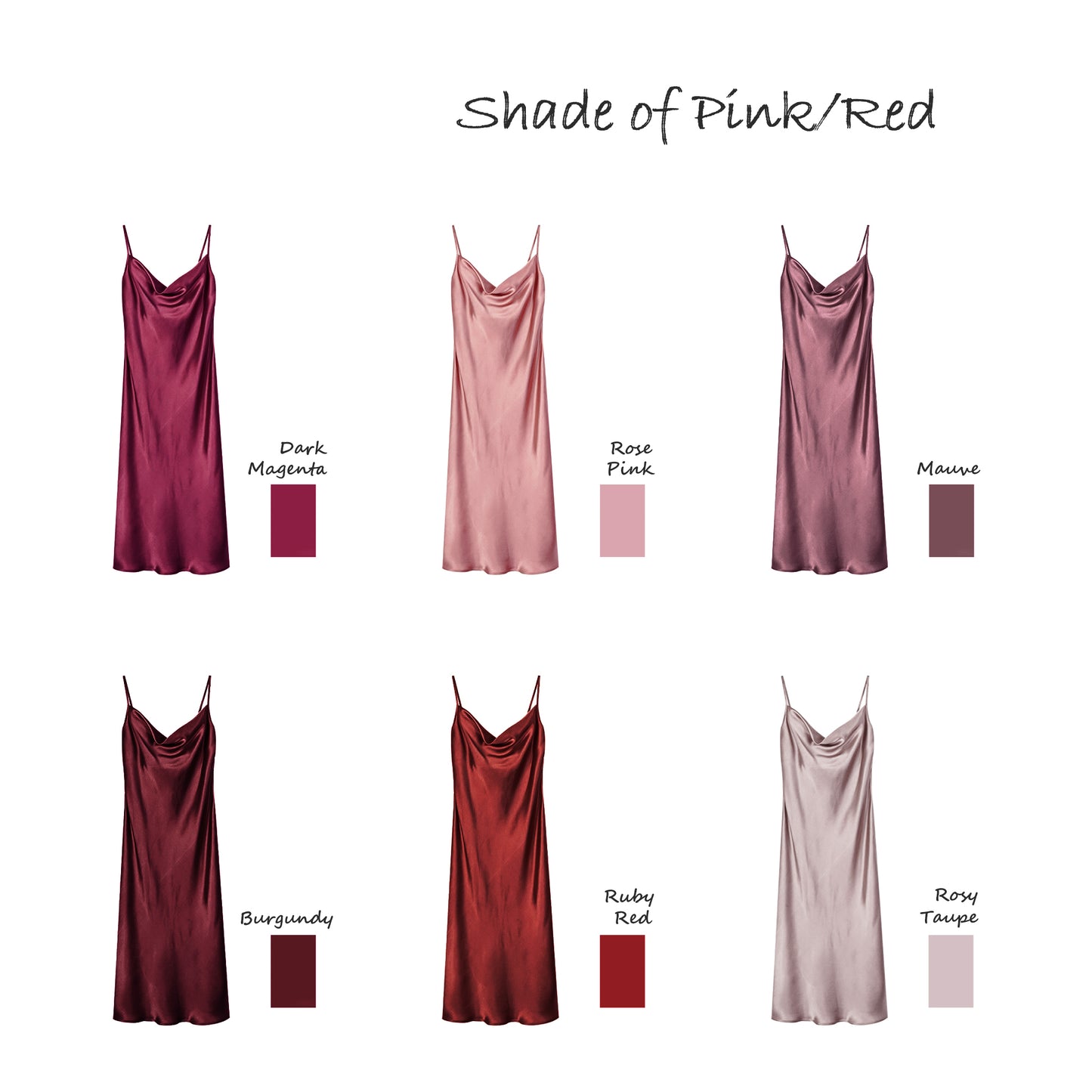 Customizable Slip Dress, 100% Mulberry Silk Charmeuse