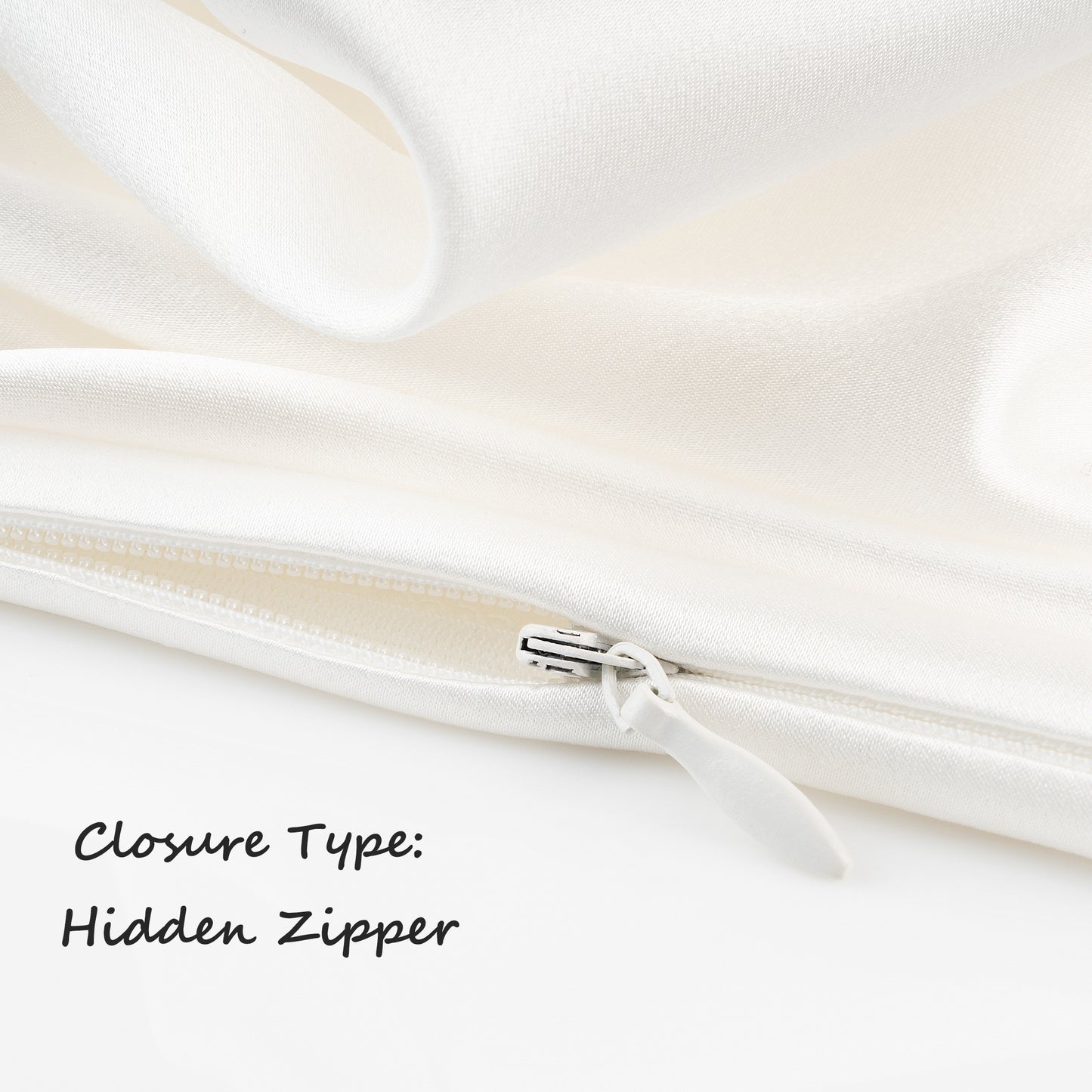 100% Mulberry Silk Pillowcase - Black, Ready-to-Ship