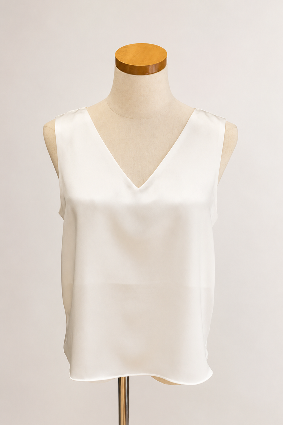 100% Silk Charmeuse - White (#2)