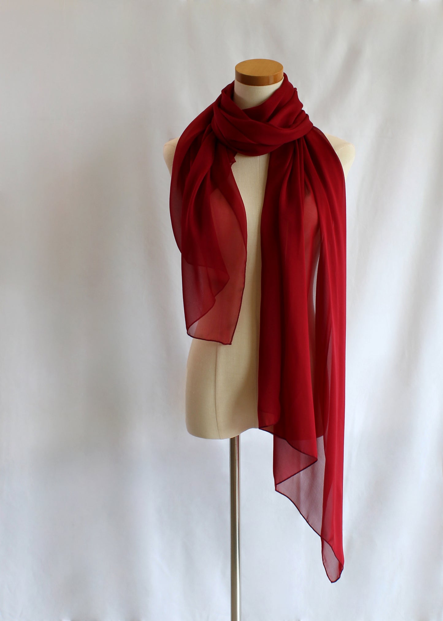 100% Mulberry Silk Chiffon Scarf