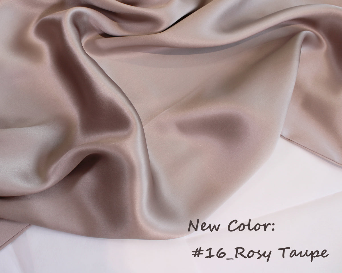 100% Silk Charmeuse - Rosy Taupe (#16)