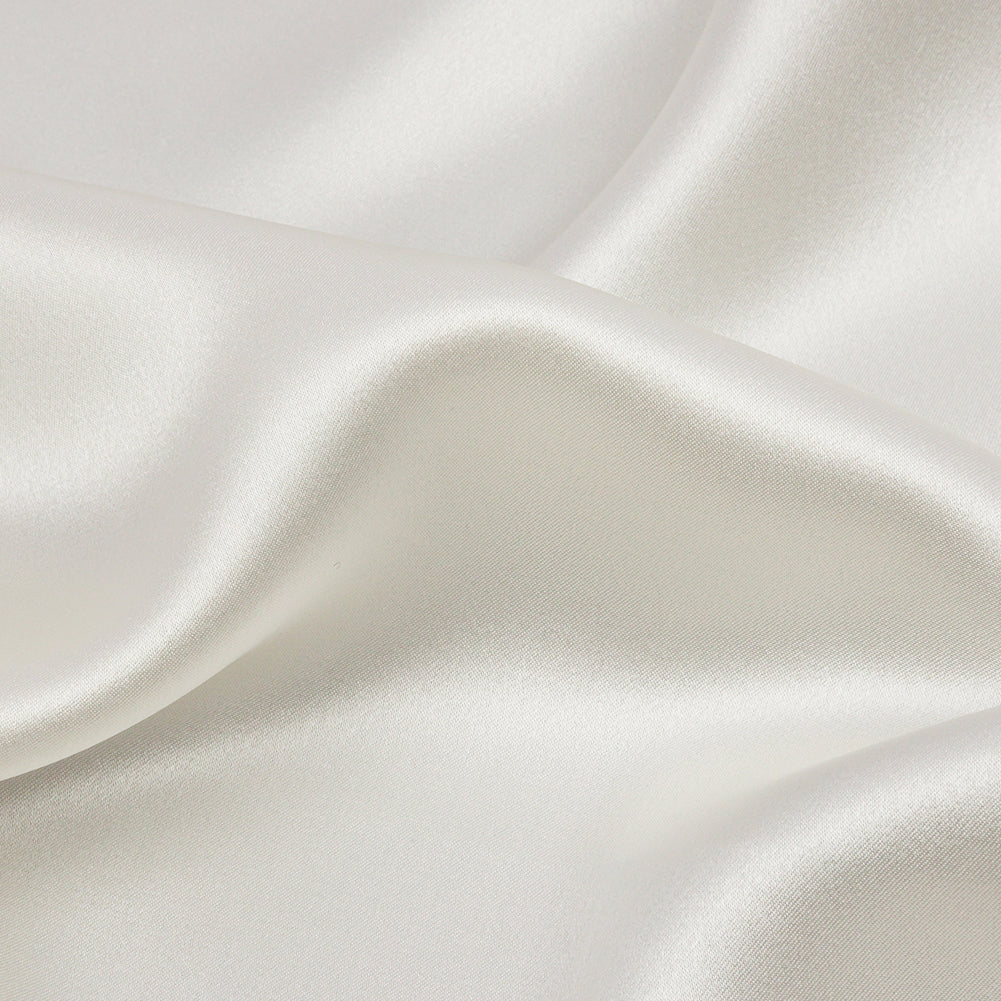100% Silk Charmeuse - White (#2)