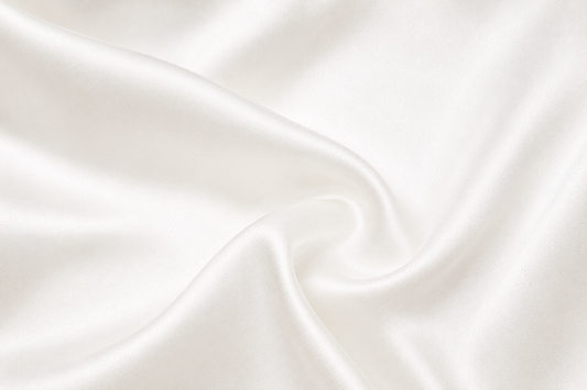 100% Silk Charmeuse - White (#2)