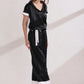 Two-tone Silk Pajama Set