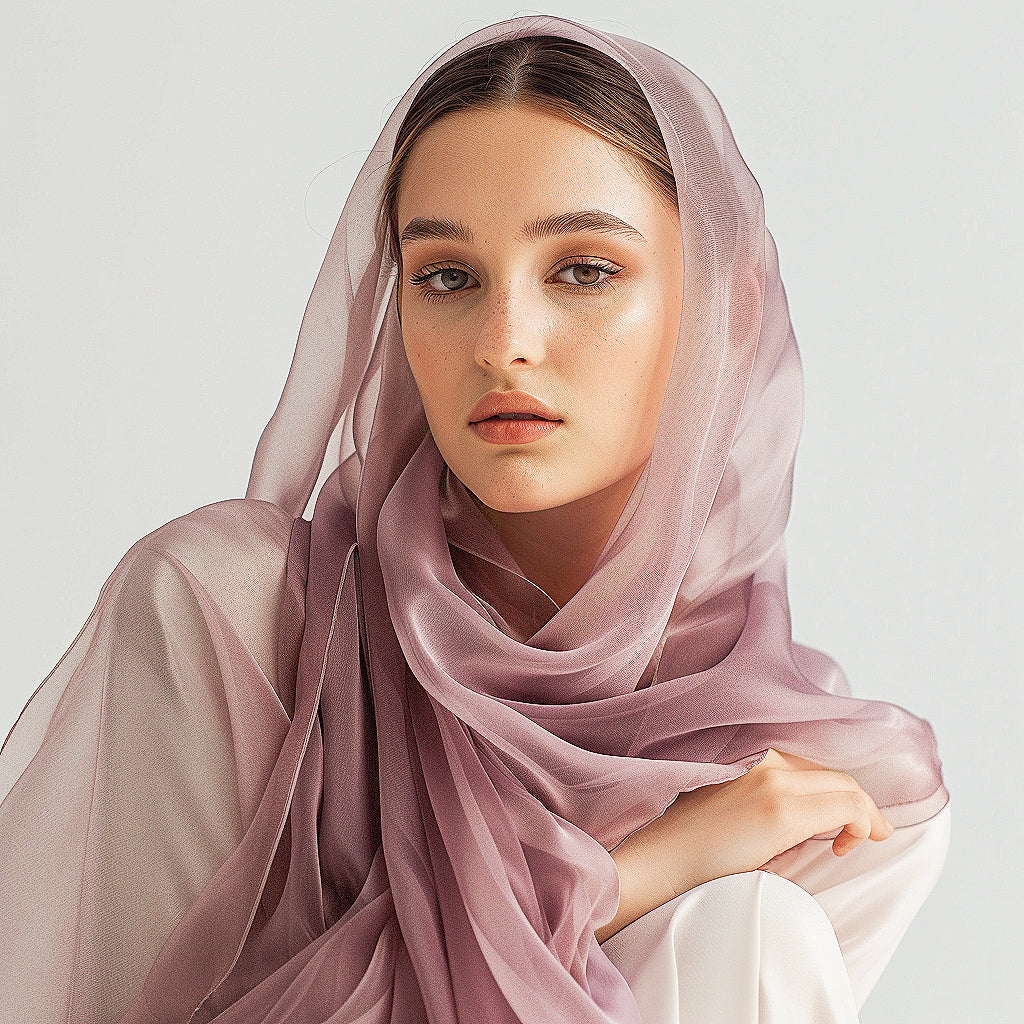 100% Mulberry Silk Chiffon Scarf