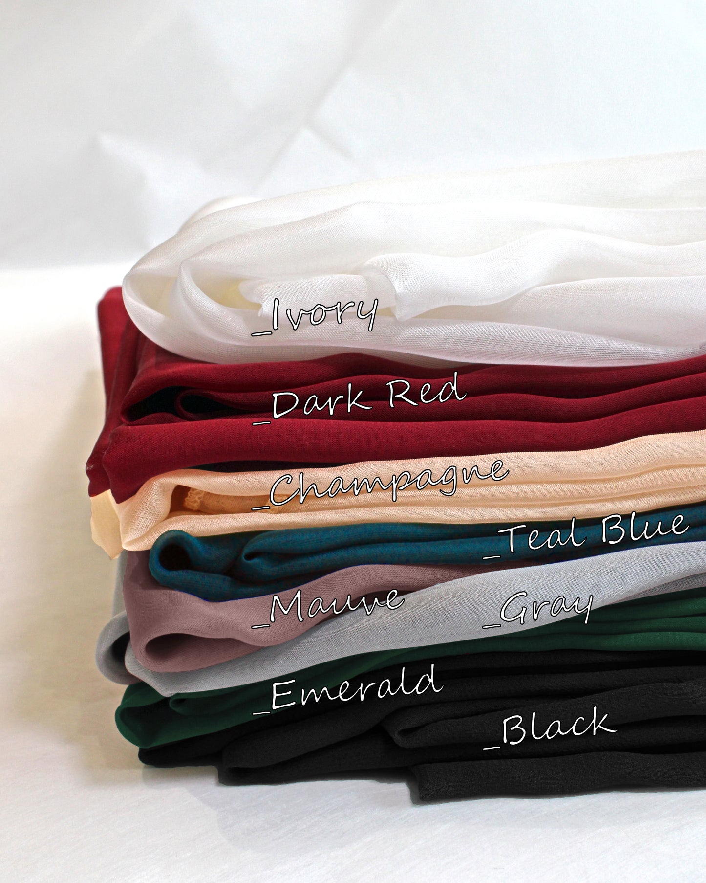 100% Mulberry Silk Chiffon Scarf
