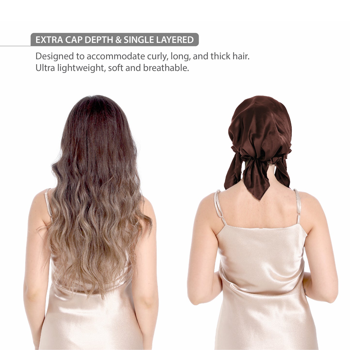 Vintage Style Silk Bonnet - Chocolate Brown